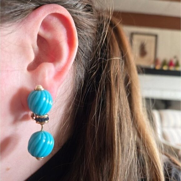 Turquoise Replica Collection Clip-On Earrings - Picture 4 of 4